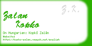 zalan kopko business card